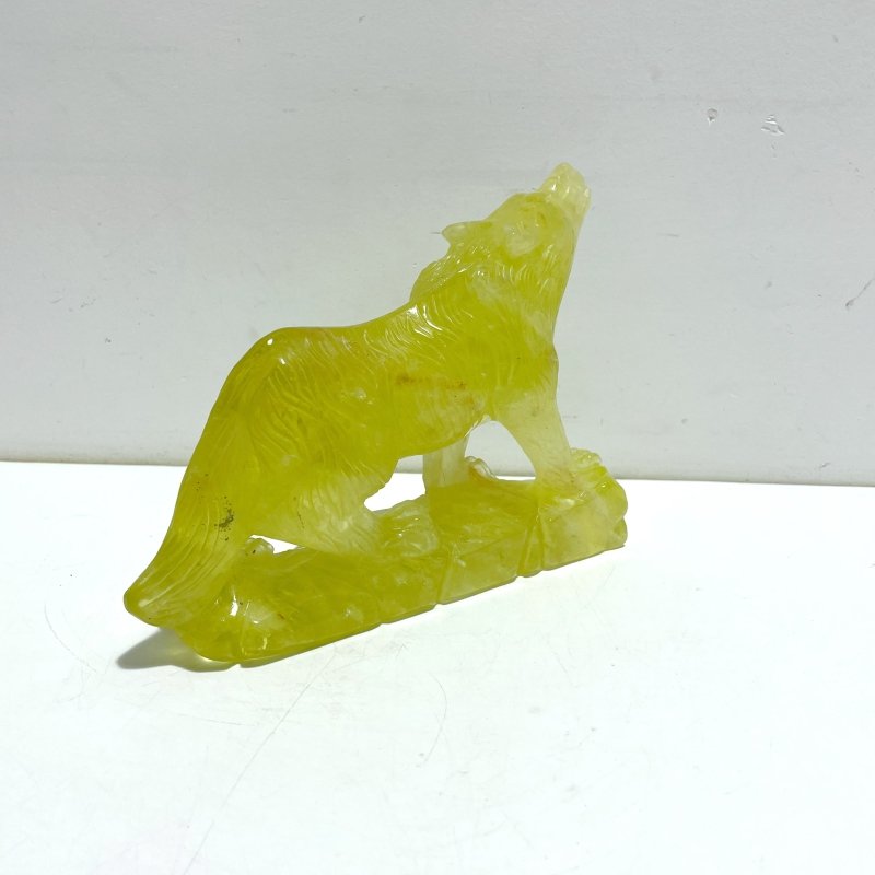 Unique Citrine Wolf Carving - Wholesale Crystals