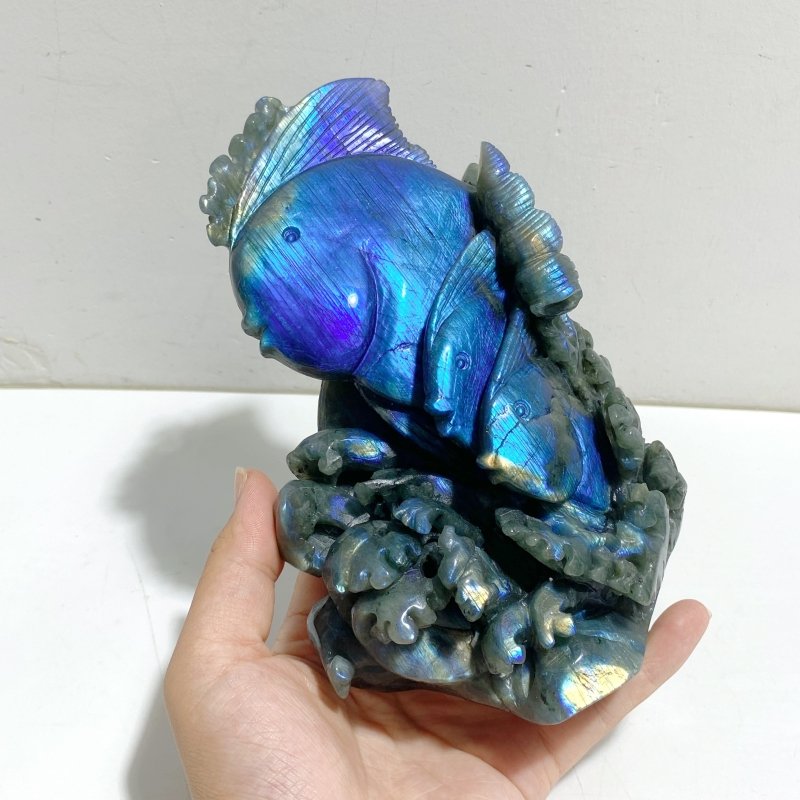 Unique Labradorite Sea Animal Carving (Defect) -Wholesale Crystals