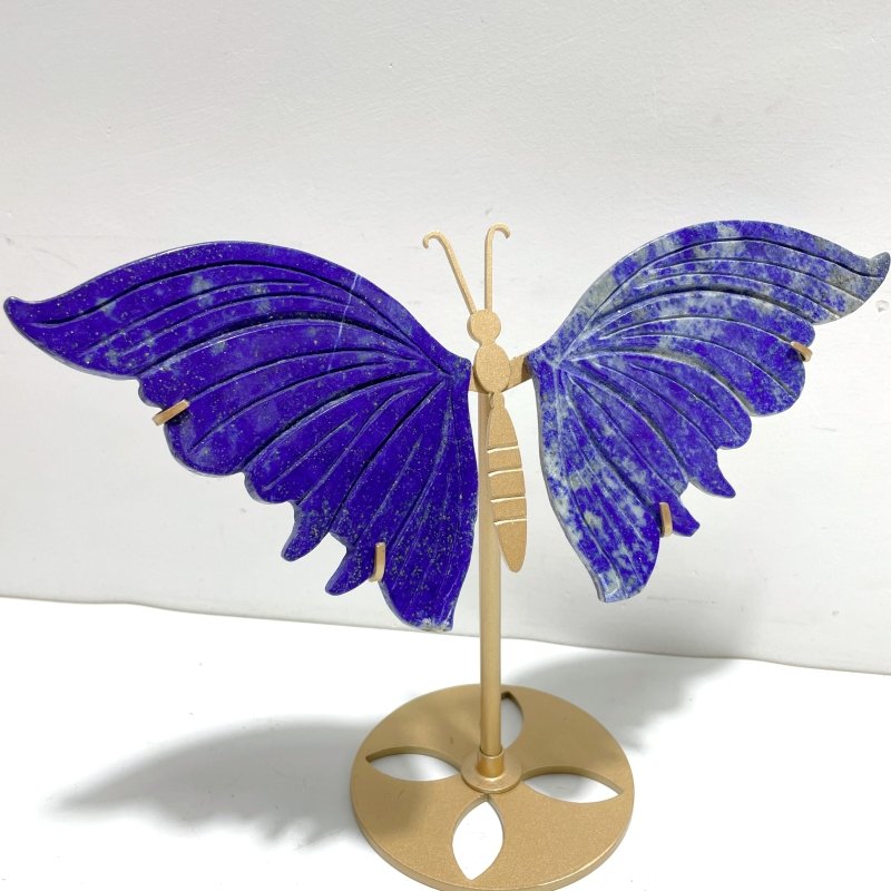 Unique Lapis Lazuli Butterfly Carving With Stand - Wholesale Crystals