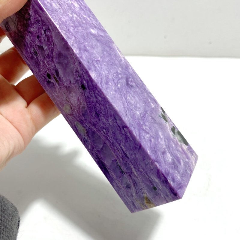 Unique Large Charoite Four - sided Point 3 - Wholesale Crystals