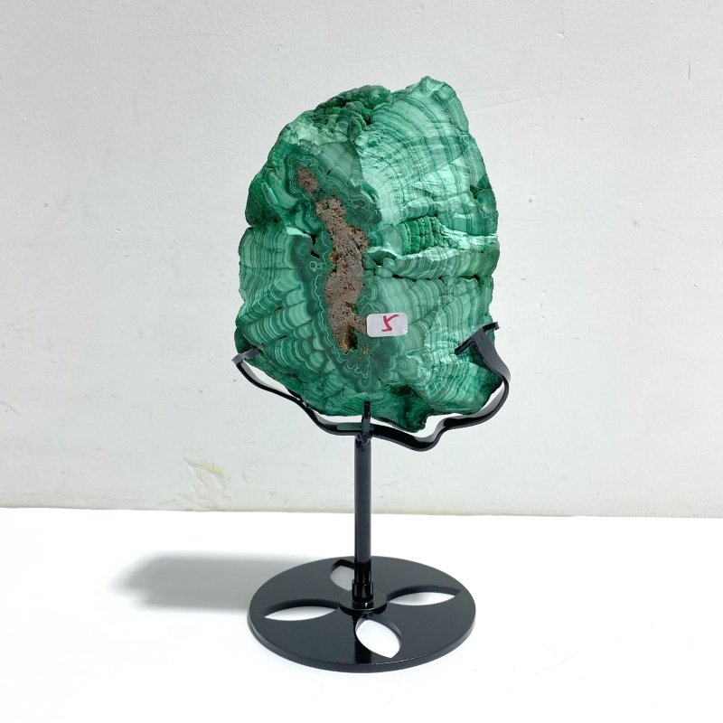 Unique Malachite Specimen Raw Bottom With Stand - Wholesale Crystals