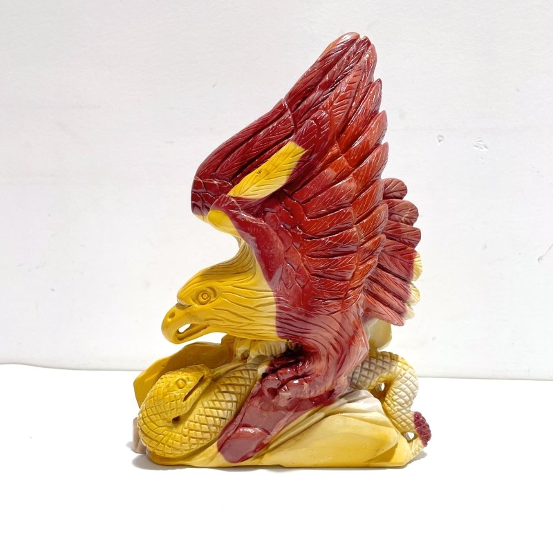 Unique Mookaite Eagle&Snake Carving - Wholesale Crystals