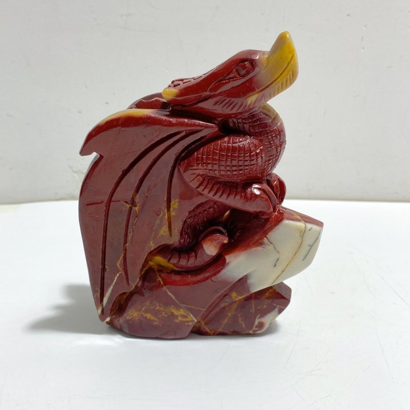 Unique Mookaite Flying Dragon Castle Carving 4 -Wholesale Crystals