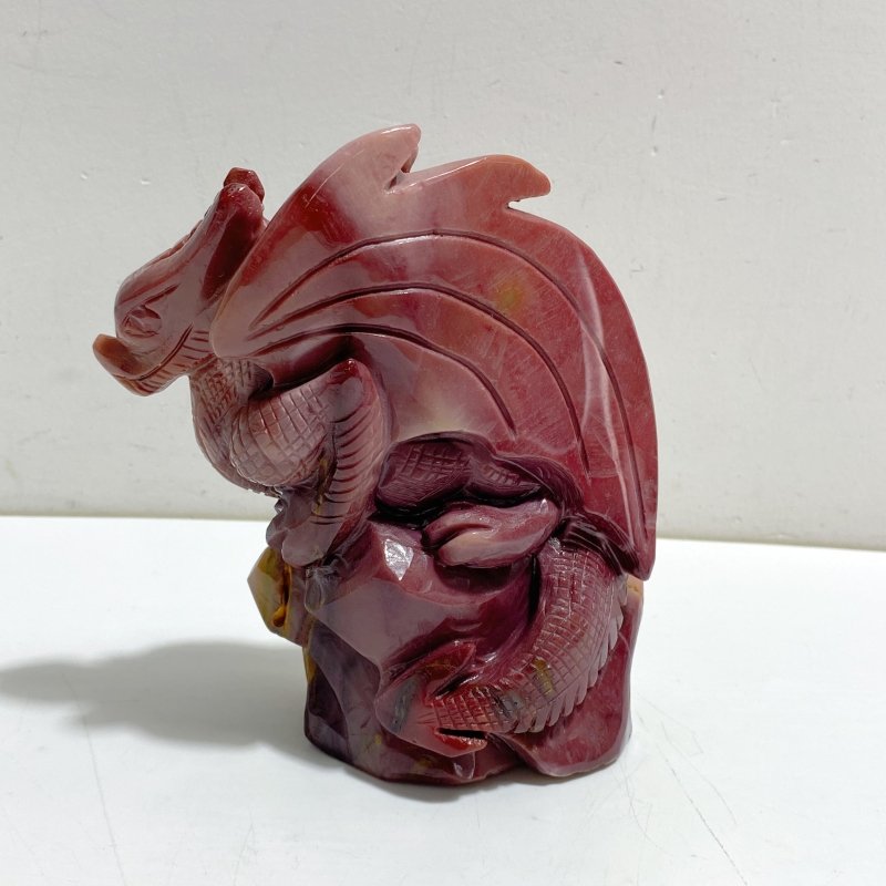 Unique Mookaite Flying Dragon Castle Carving 5 -Wholesale Crystals
