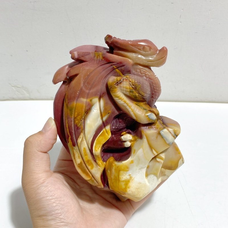 Unique Mookaite Flying Dragon Castle Carving 5 -Wholesale Crystals