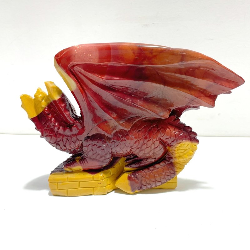 Unique Mookaite Flying Dragon Castle Carving - Wholesale Crystals