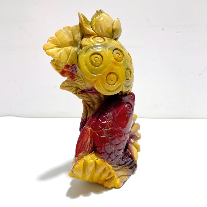Unique Mookaite Lotus Flower&Fish Carving - Wholesale Crystals
