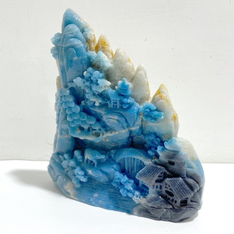 Unique Trolleite Landscape Pavilion Carving 2 - Wholesale Crystals