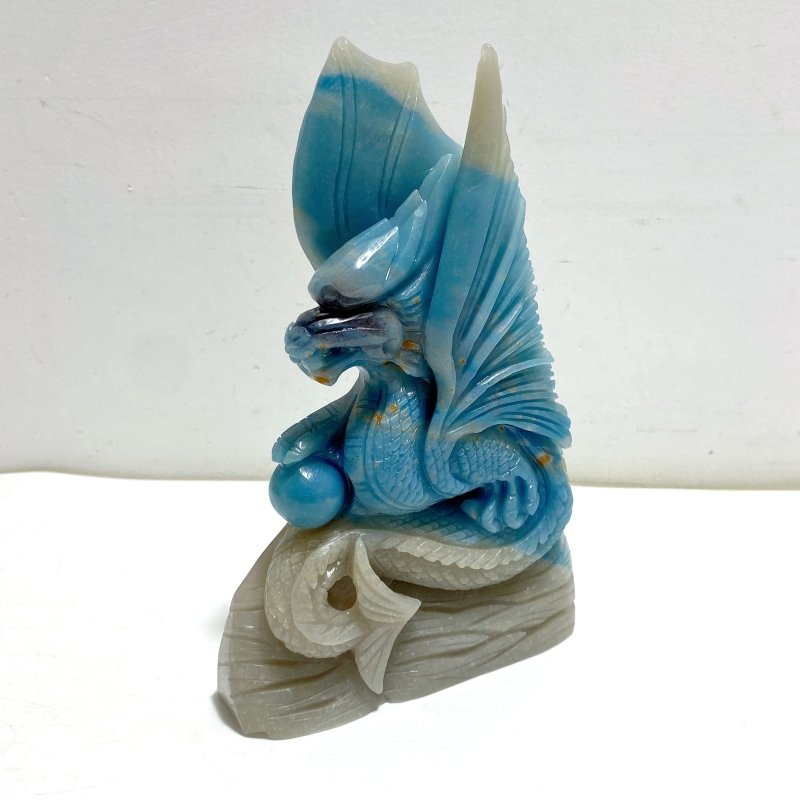 Unique Trolleite Stone Flying Dragon Carving 1 - Wholesale Crystals