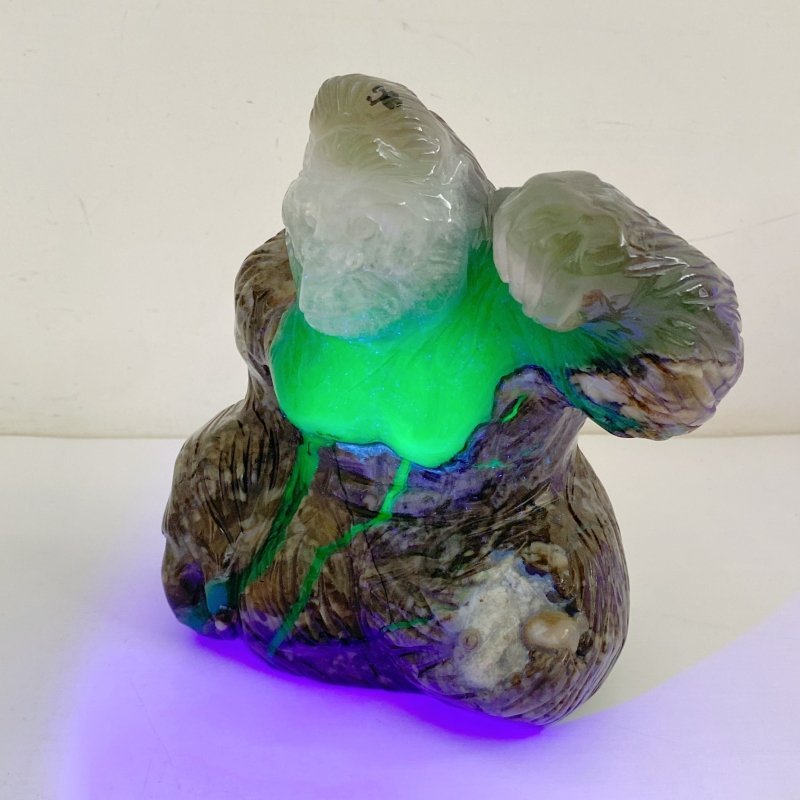 Unique Volcano Agate King Kong Ape Carving 1 - Wholesale Crystals