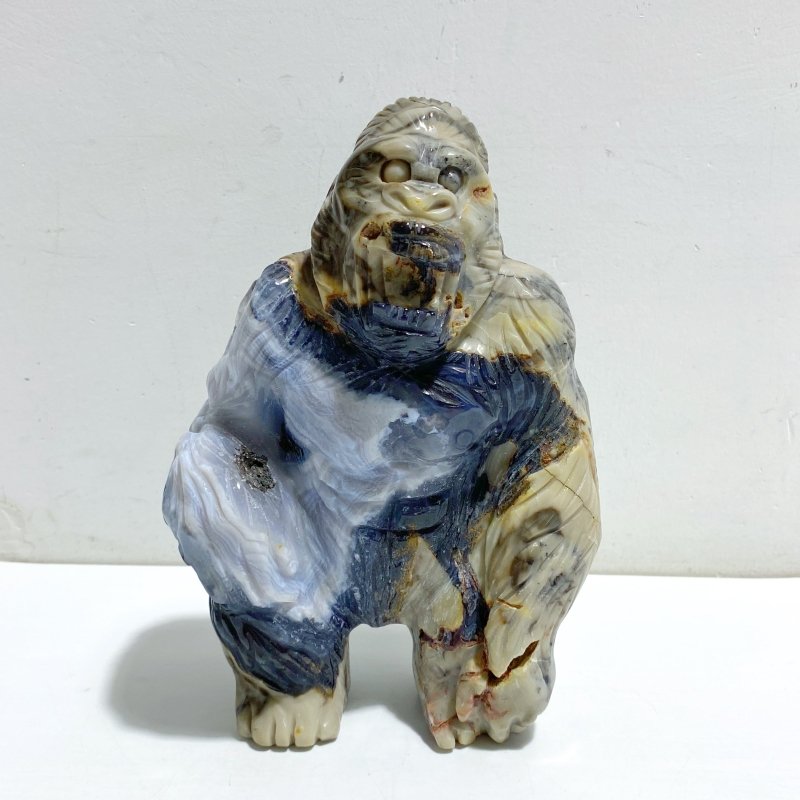 Unique Volcano Agate King Kong Ape Carving 8 -Wholesale Crystals