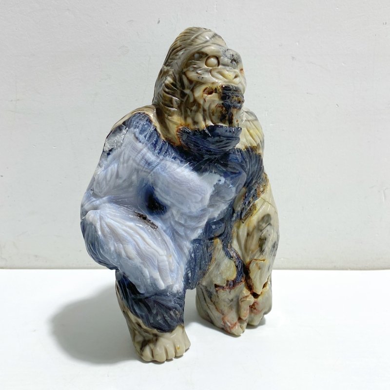 Unique Volcano Agate King Kong Ape Carving 8 -Wholesale Crystals