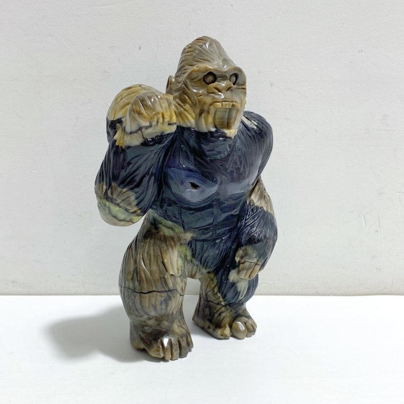 Unique Volcano Agate King Kong Ape Carving 9 -Wholesale Crystals