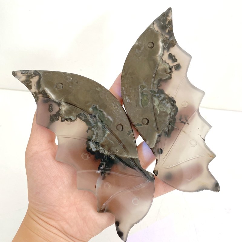 Volcano Agate Flying Dragon Carving With Stand (UV Reactive) - Wholesale Crystals