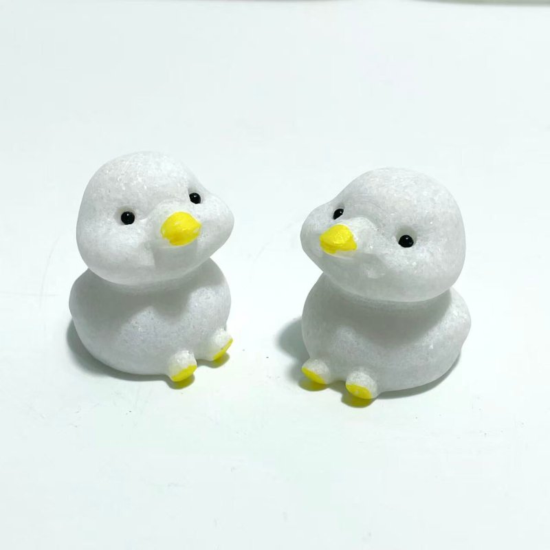 White Marbe Duck Animal Carving Wholesale - Wholesale Crystals