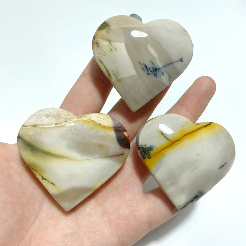 White Mookaite Heart Wholesale - Wholesale Crystals