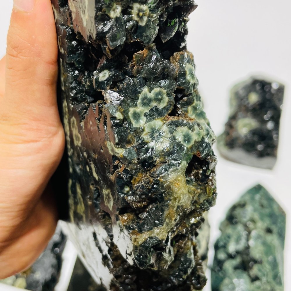 10 Pieces Green Sea Jasper Druzy Points -Wholesale Crystals