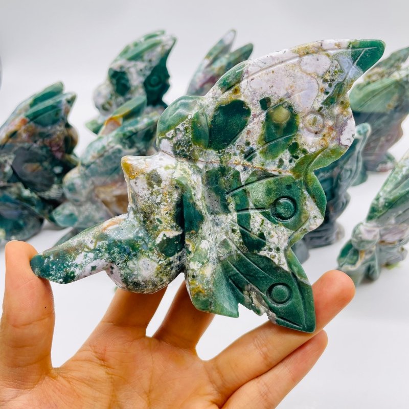 10 Pieces Ocean Jasper Butterfly Fairy Carving -Wholesale Crystals