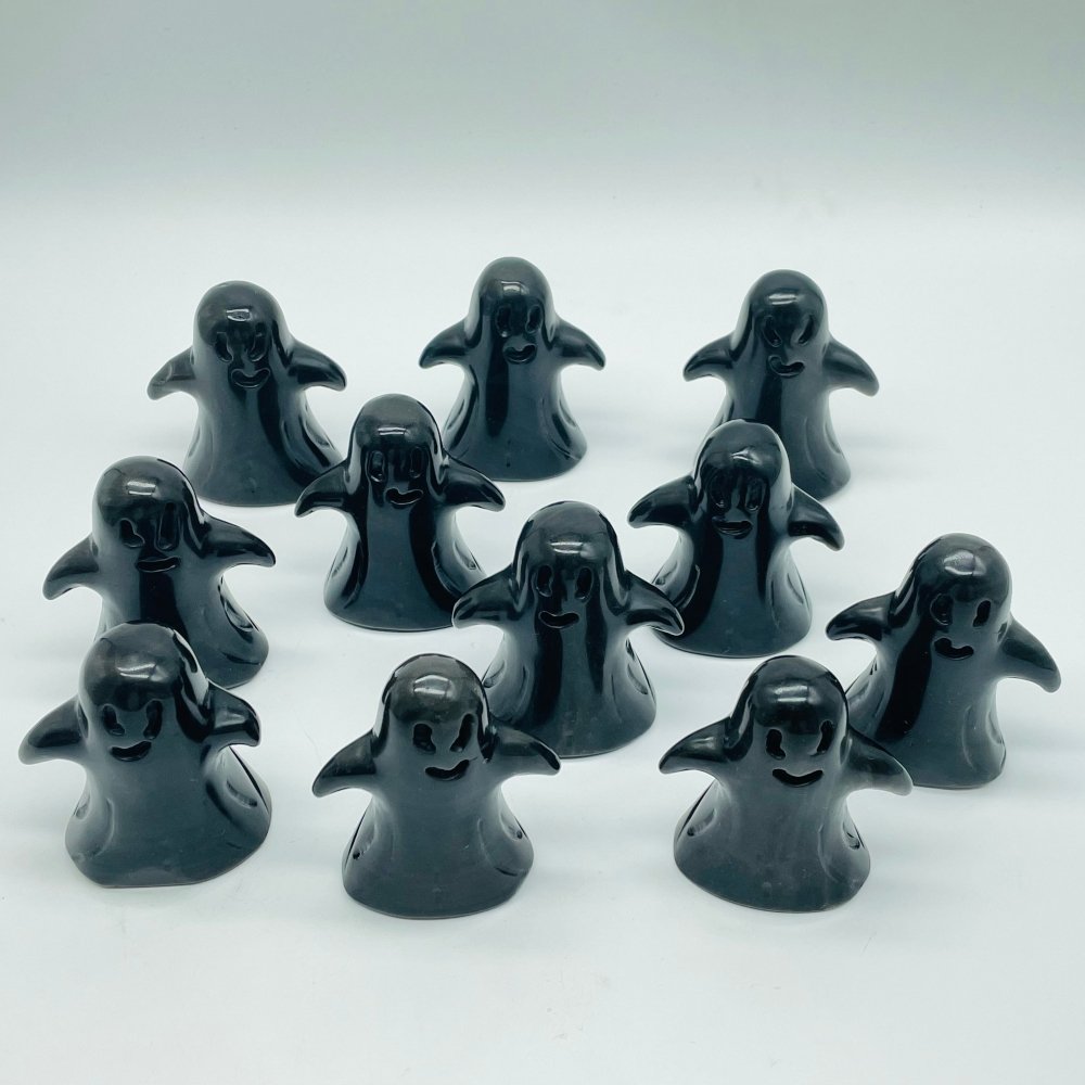 11 Pieces Banded Obsidian Ghost Carving Closeout -Wholesale Crystals