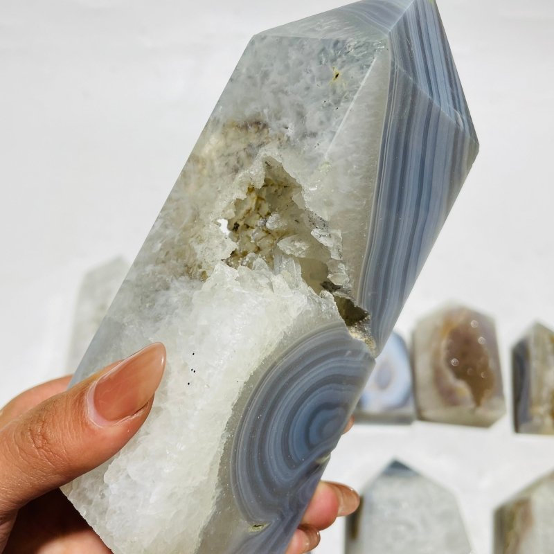 11 Pieces Geode Druzy Agate Tower - Wholesale Crystals
