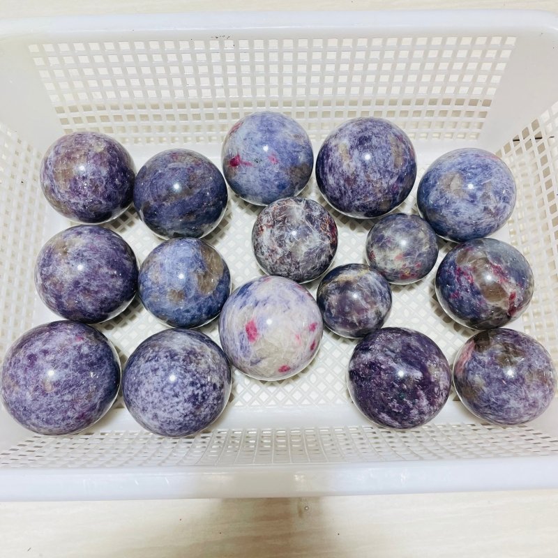 16 Pieces Large Unicorn Stone Spheres -Wholesale Crystals