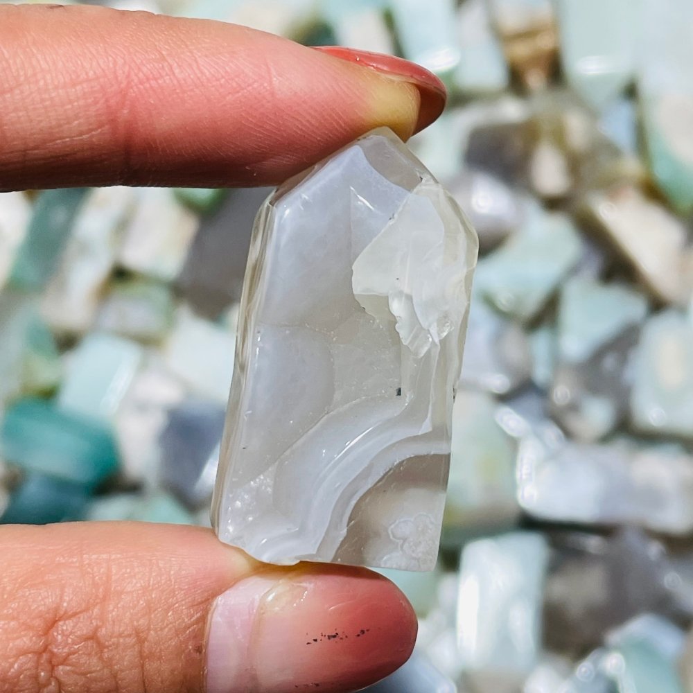 149 Pieces Mini Sakura Flower Agate Four-Sided Tower Points -Wholesale Crystals