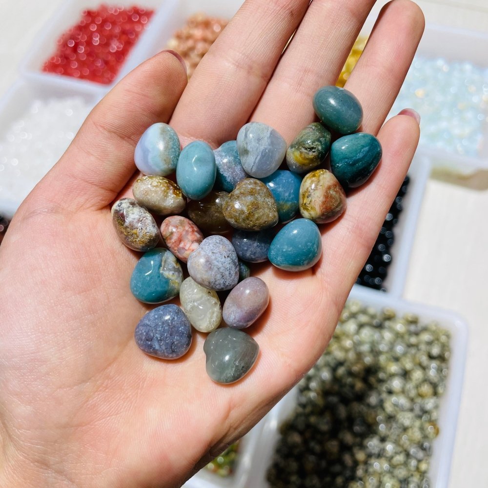 14Types Mini Heart Wholesale Unakite&Obsidian Ocean Jasper -Wholesale Crystals