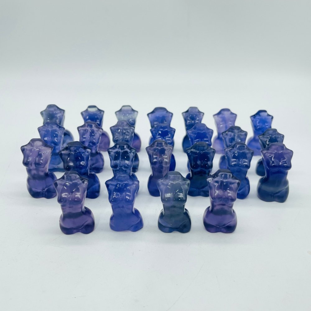 25 Pieces Mini Fluorite Goddess Carving -Wholesale Crystals