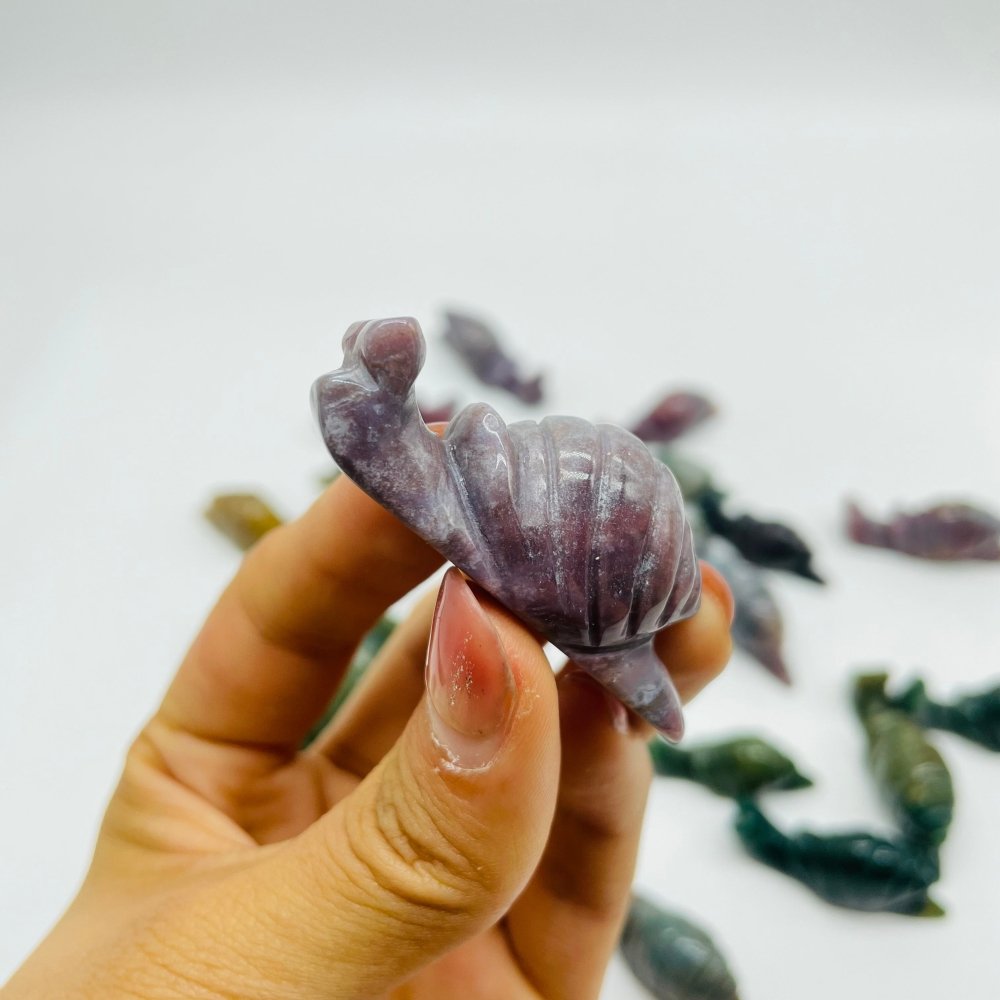 25 Pieces Ocean Jasper Snails Carving -Wholesale Crystals