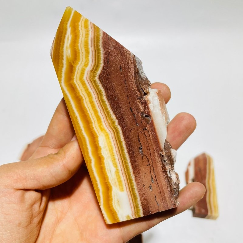 11 Pieces Large Yellow Calcite Points -Wholesale Crystals