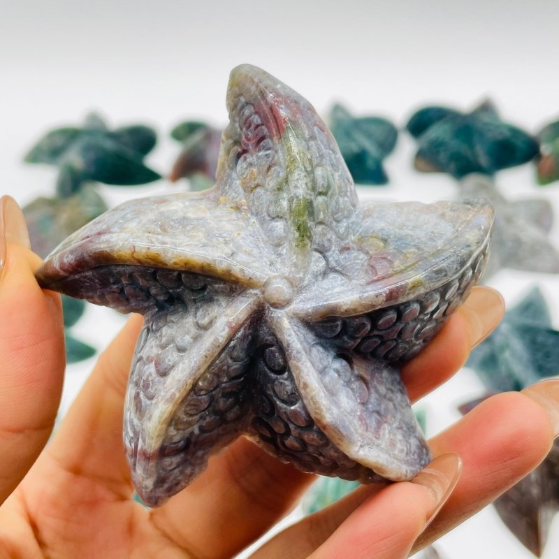 29 Pieces Beautiful Ocean Jasper Starfish Carving -Wholesale Crystals