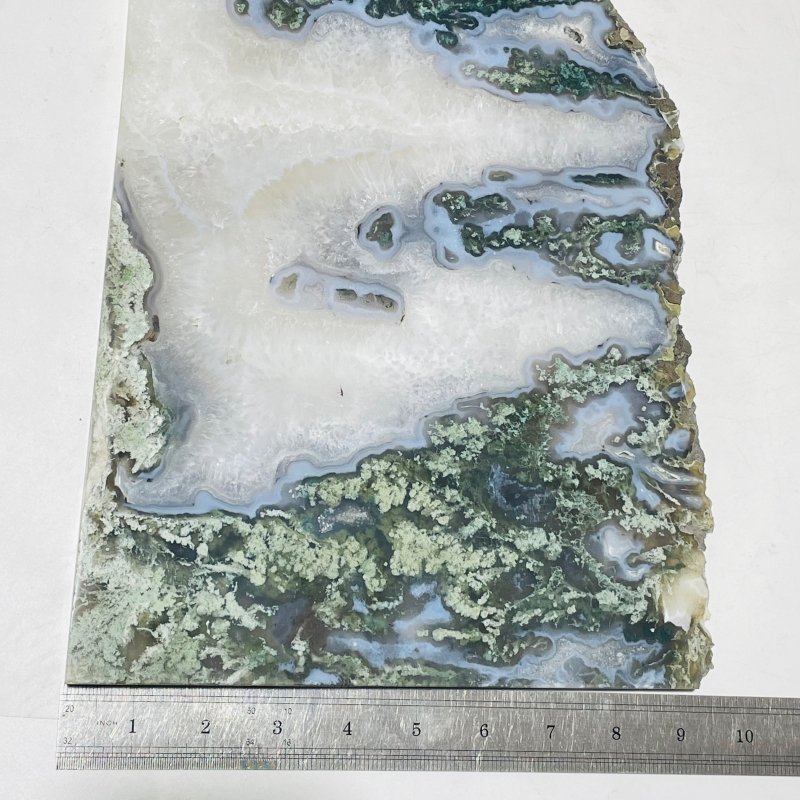 3 Pieces Large Beautiful Moss Agate Slab 17inch - Wholesale Crystals
