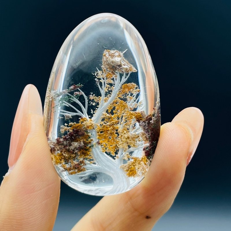 5 Pieces Beautiful Scenery Garden Quartz Inner Scene Carving -Wholesale Crystals