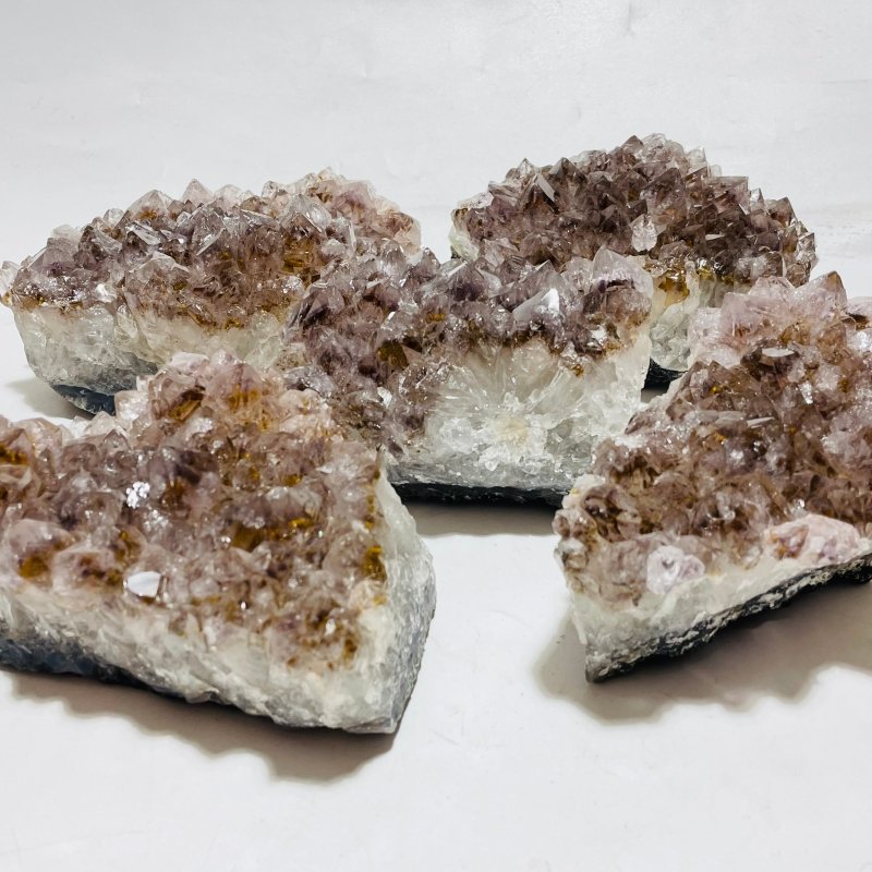 5 Pieces Raw Amethyst Super7 Cacoxenite Cluster Stone -Wholesale Crystals