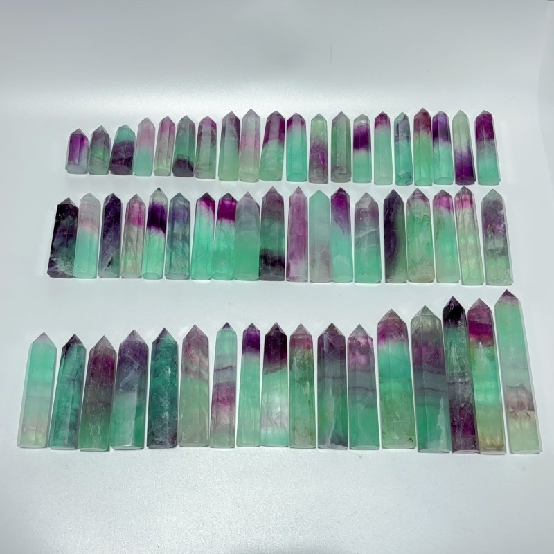 55 Pieces Watermelon Colourful Fluorite Tower -Wholesale Crystals