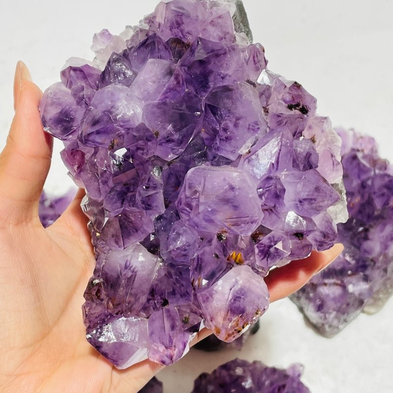 6 Pieces Beautiful Amethyst Cacoxenite Super7 Cluster - Wholesale Crystals