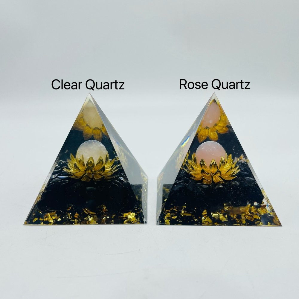 Clear Quartz Obsidian Orgone Pyramid Wholesale -Wholesale Crystals