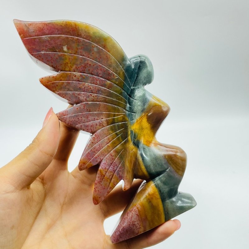 7 Pieces Beautiful Ocean Jasper Butterfly Fairy Carving -Wholesale Crystals
