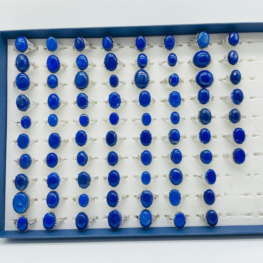 77 Pieces Lapis Lazuli Mix Different Styles Ring -Wholesale Crystals