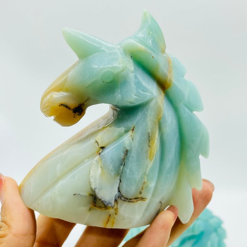 8 Pieces Caribbean Calcite Unicorn Carving -Wholesale Crystals