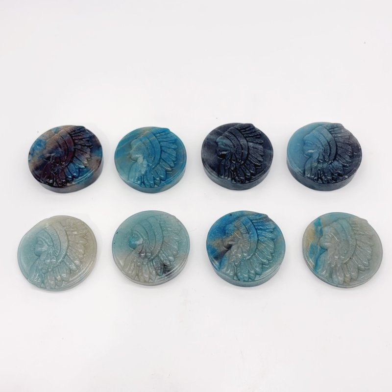 8 Pieces Trolleite Stone Indian Girl Carving -Wholesale Crystals