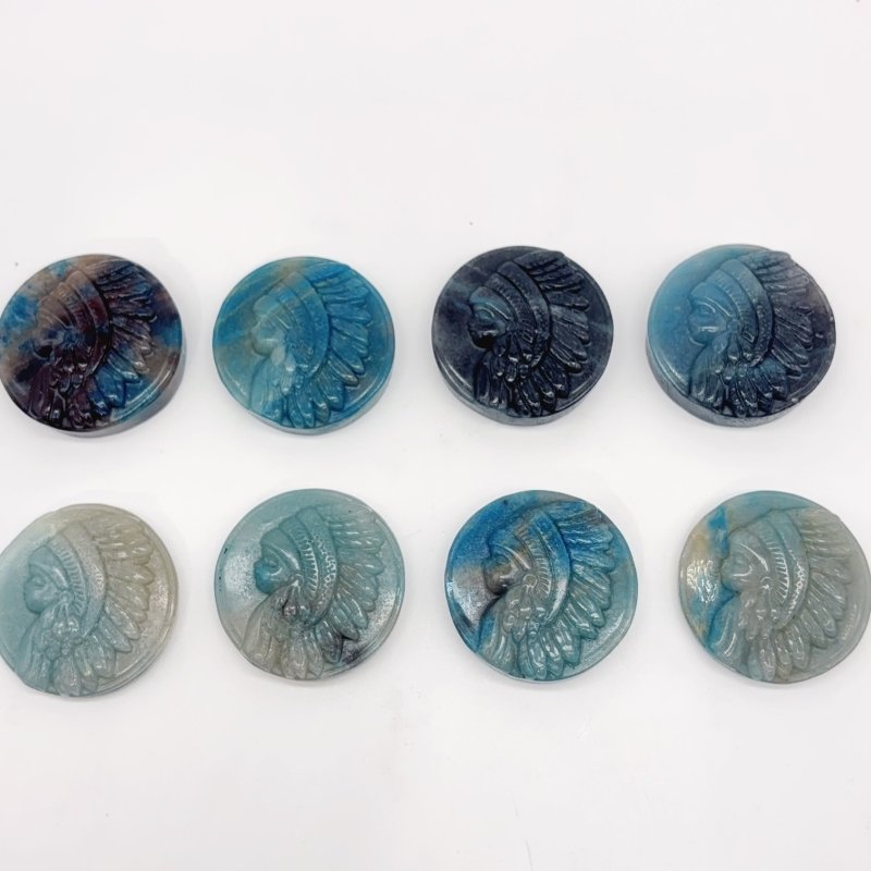 8 Pieces Trolleite Stone Indian Girl Carving -Wholesale Crystals