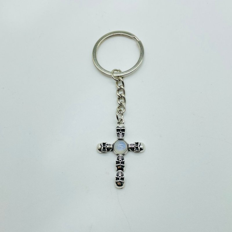 8 Types Crystal Keychain Carving Wholesale Cross Spin Turntable Shape - Wholesale Crystals