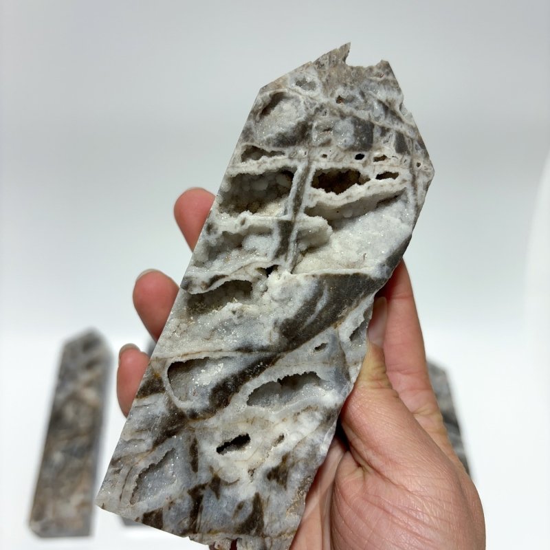 9 Pieces Beautiful Large Geode Sphalerite Four-Sided Tower -Wholesale Crystals