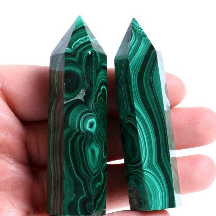 Malachite points -Wholesale Crystals