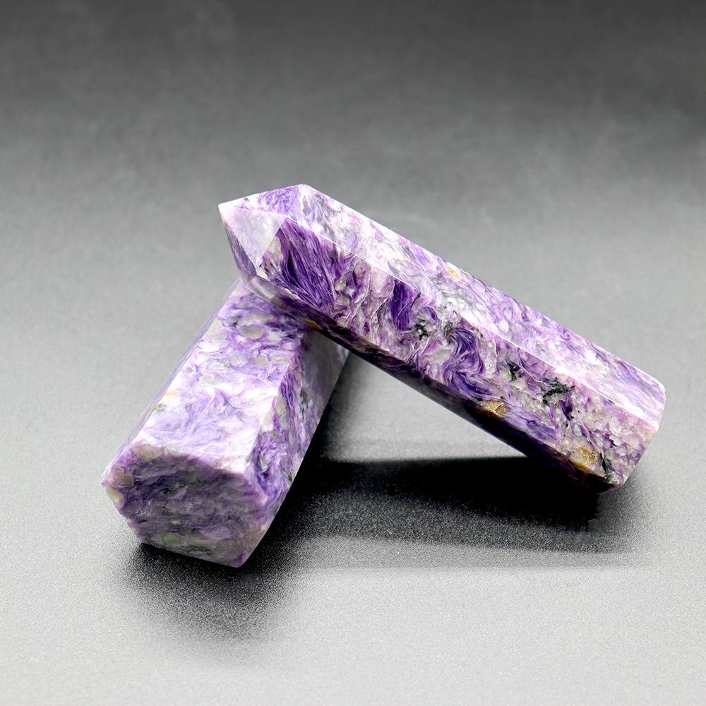 high quality charoite stone point -Wholesale Crystals