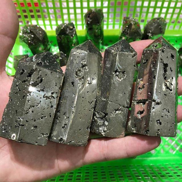 High quality pyrite tower geode -Wholesale Crystals