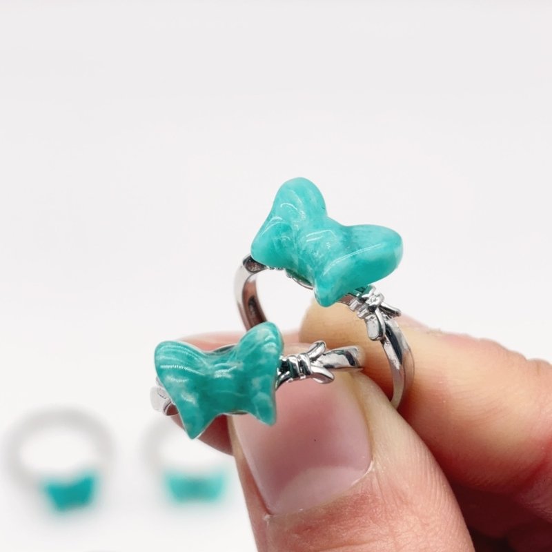 Amazonite Bow Tie Crystal Ring Wholesale -Wholesale Crystals