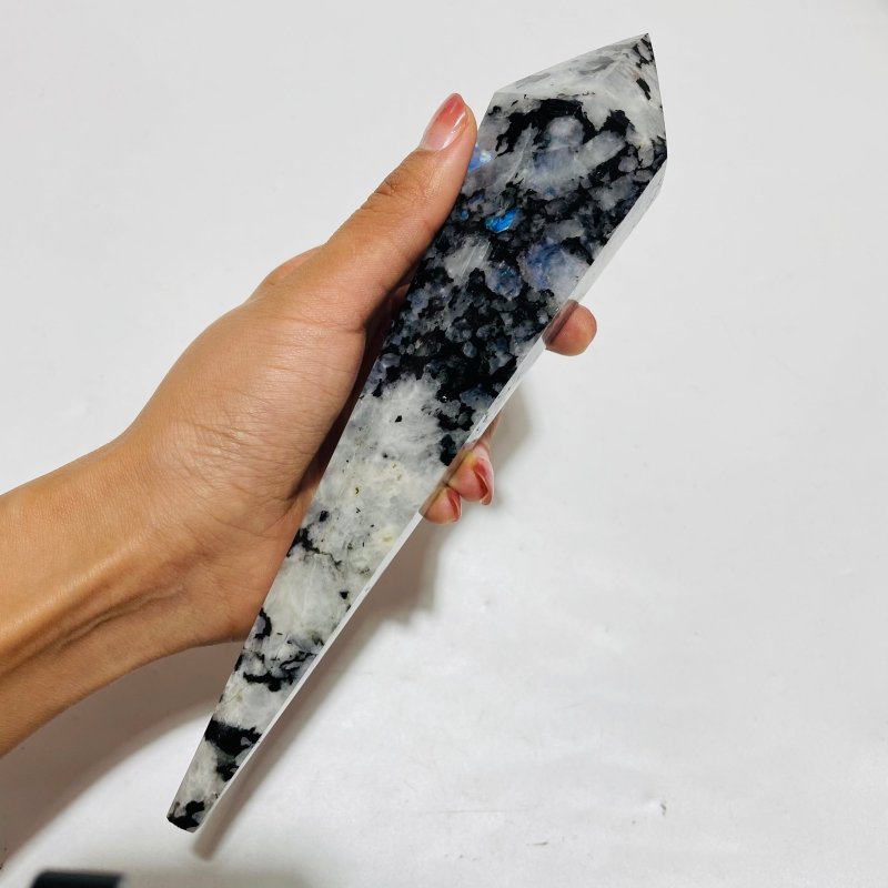 Beautiful India Moonstone Large Point Magic Wand Scepter Wholesale -Wholesale Crystals