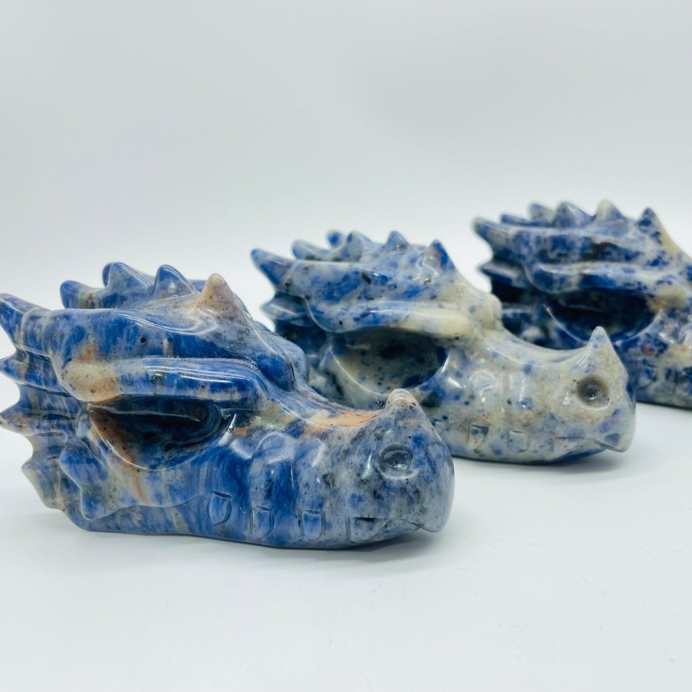 Blue Dot Spot Stone Dragon Head Carving Crystal Wholesale -Wholesale Crystals